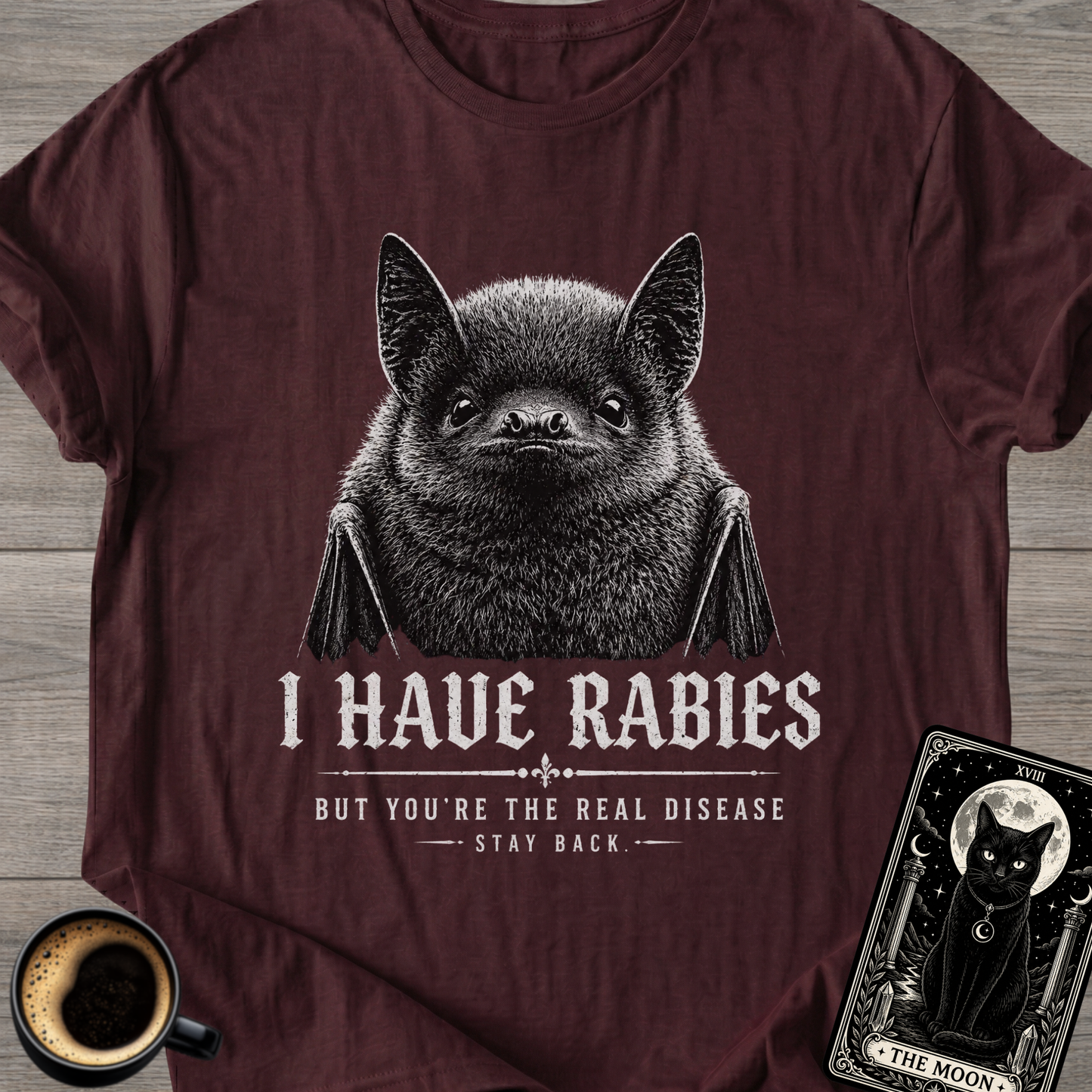 I Have Rabies Bat Graphic T-Shirt