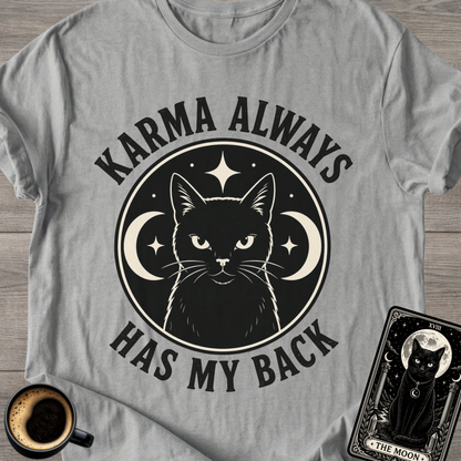 Karma Always Has My Back Cat T-Shirt