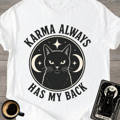 Karma Always Has My Back Cat T-Shirt