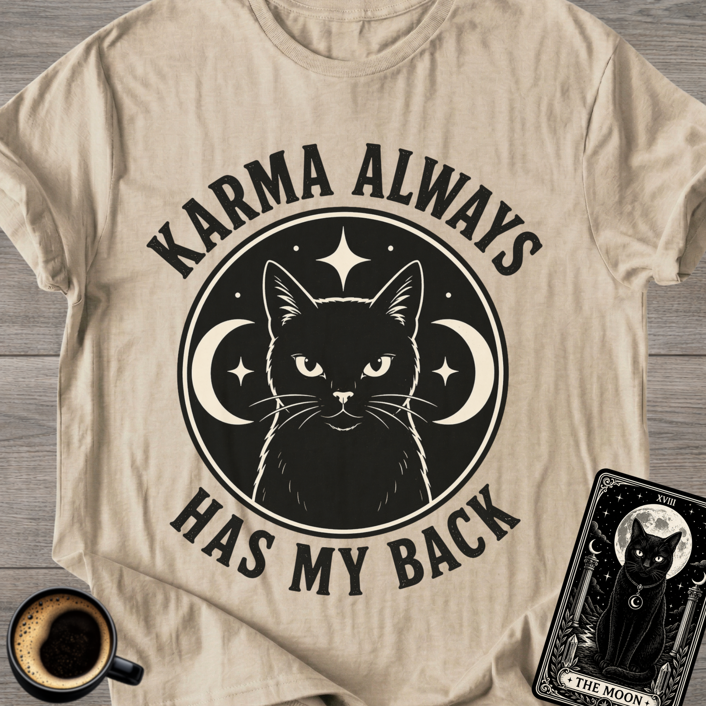 Karma Always Has My Back Cat T-Shirt