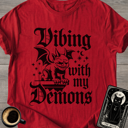 Vibing With My Demons | Gothic T‑Shirt