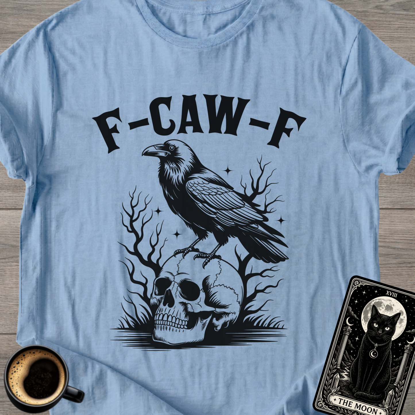 F-CAW-F | Raven on Skull T-Shirt
