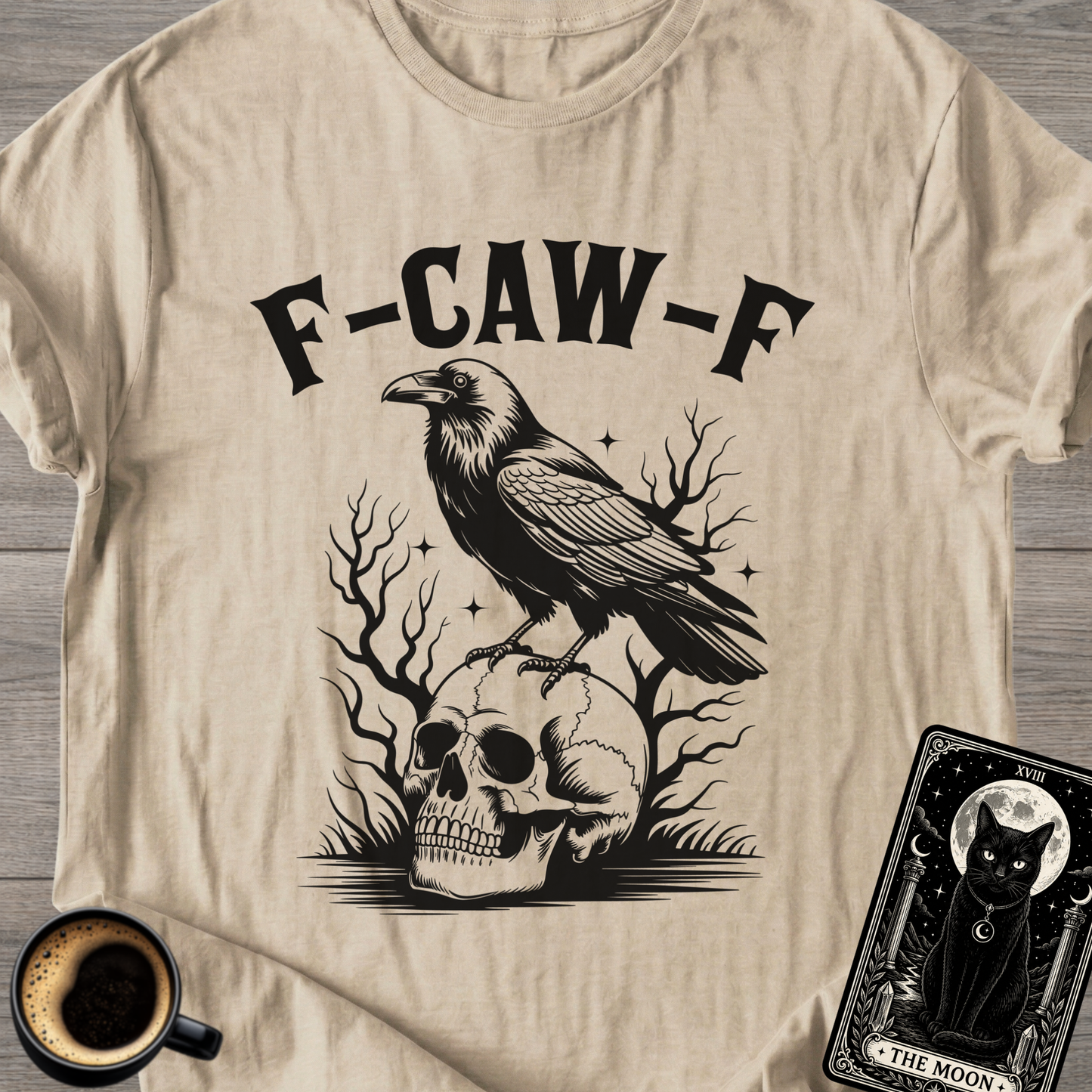 F-CAW-F | Raven on Skull T-Shirt