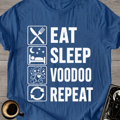 Eat Sleep Voodoo Repeat -T-Shirt