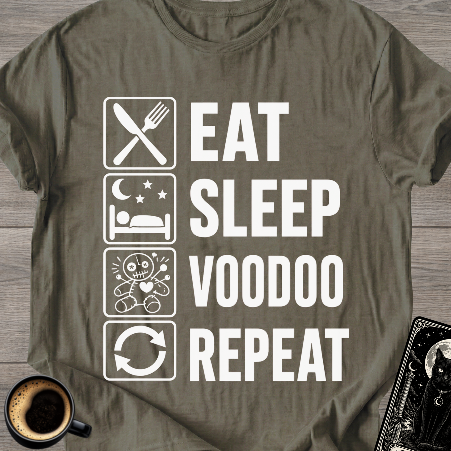 Eat Sleep Voodoo Repeat -T-Shirt