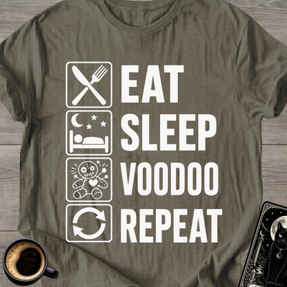 Eat Sleep Voodoo Repeat -T-Shirt