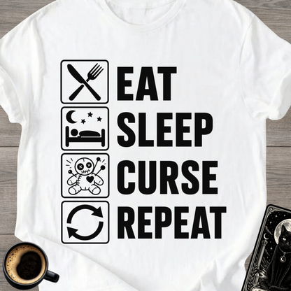 Eat Sleep Curse Repeat T-Shirt