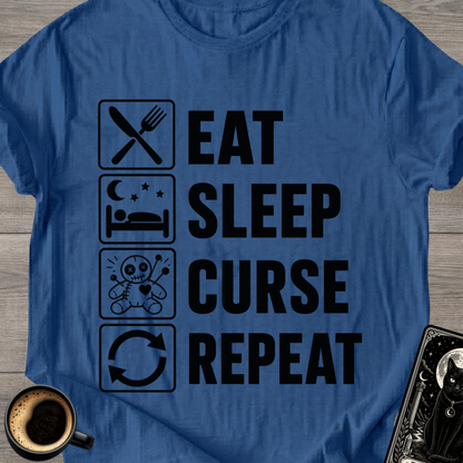 Eat Sleep Curse Repeat T-Shirt