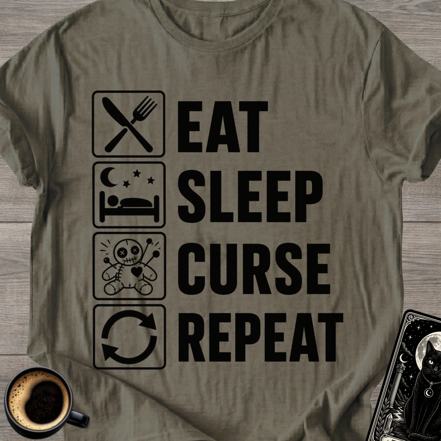 Eat Sleep Curse Repeat T-Shirt