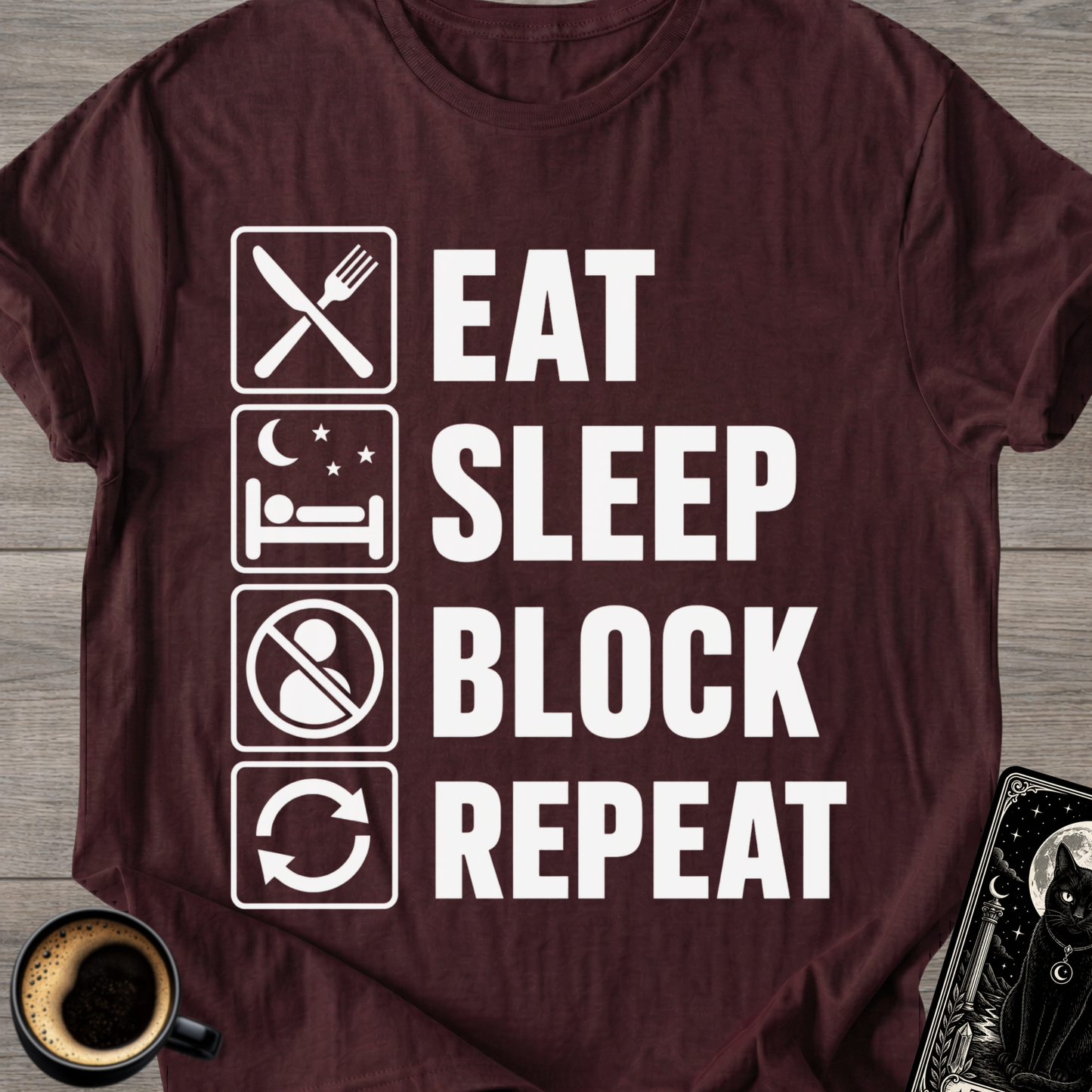 Eat Sleep Block Repeat - T-Shirt