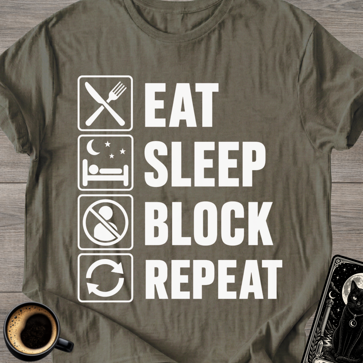 Eat Sleep Block Repeat - T-Shirt