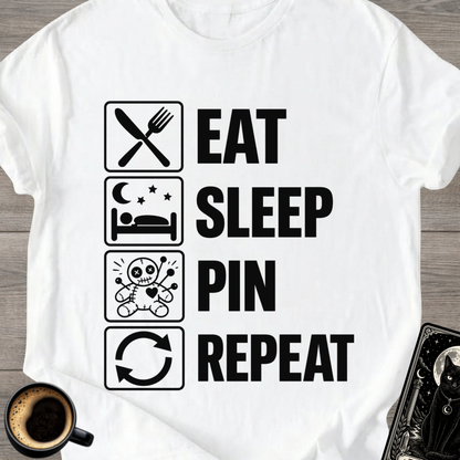 Eat . Sleep . Pin . Repeat T‑Shirt