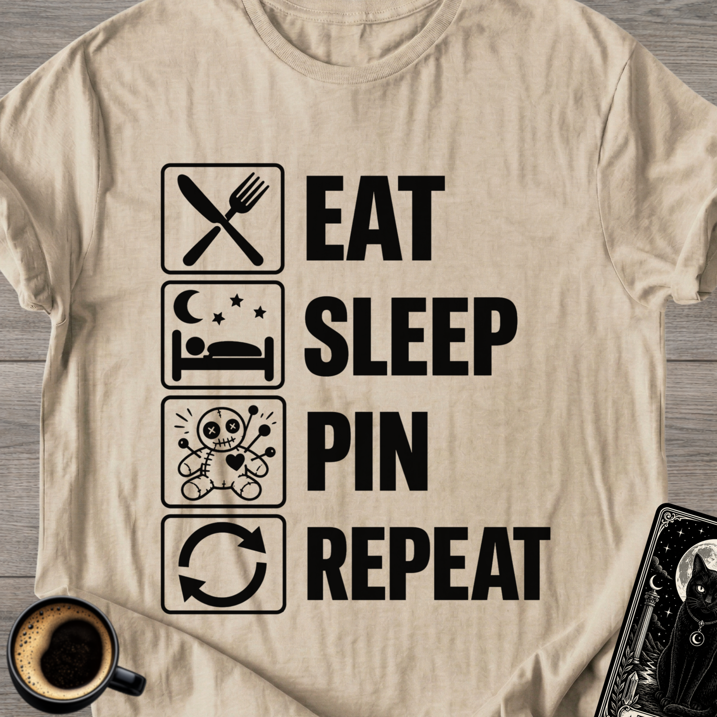 Eat . Sleep . Pin . Repeat T‑Shirt