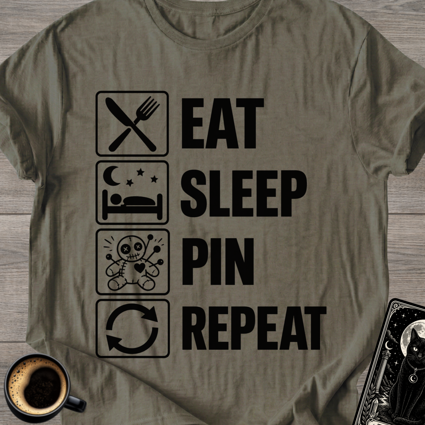 Eat . Sleep . Pin . Repeat T‑Shirt