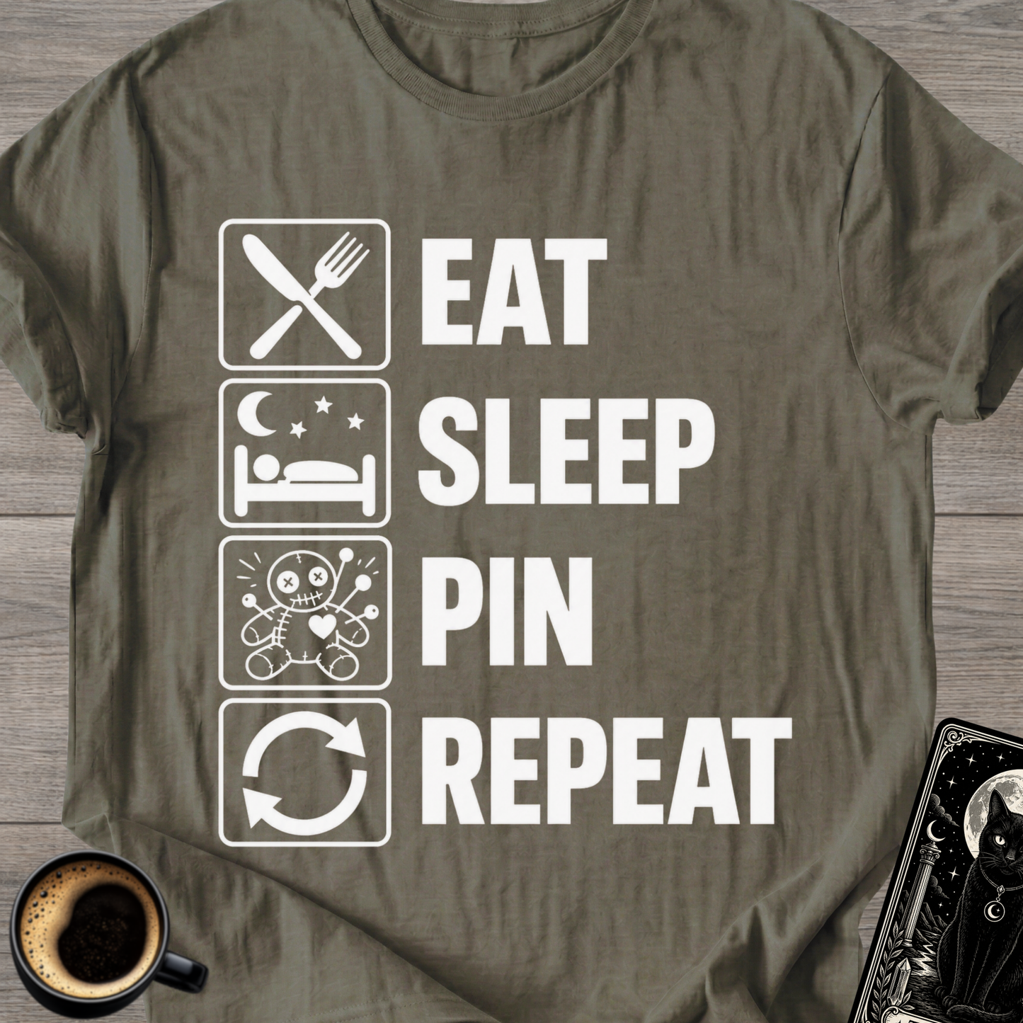 Eat Sleep Pin Repeat - T-Shirt