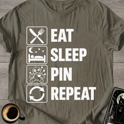 Eat Sleep Pin Repeat - T-Shirt