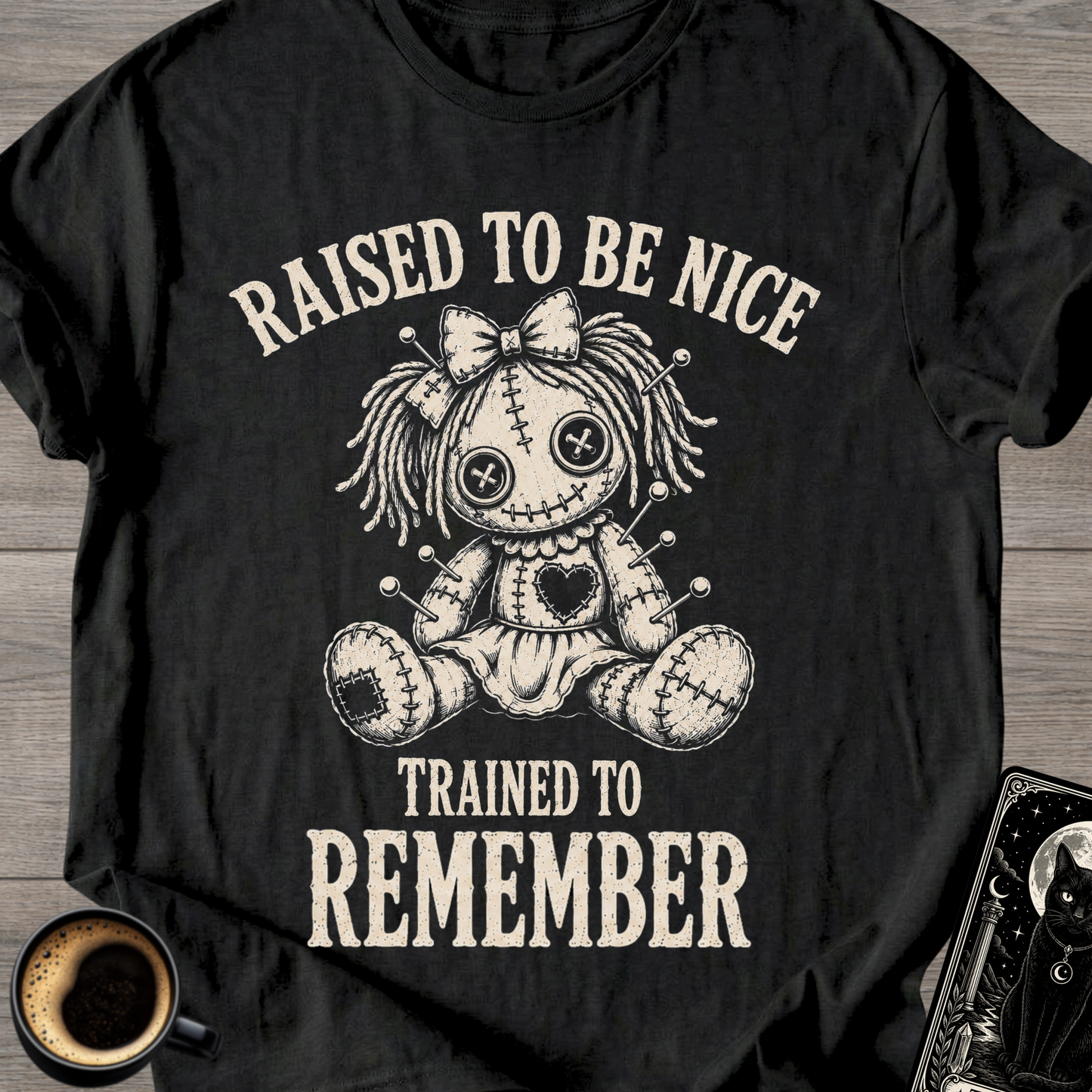 Raised to Be Nice Voodoo Doll T-Shirt