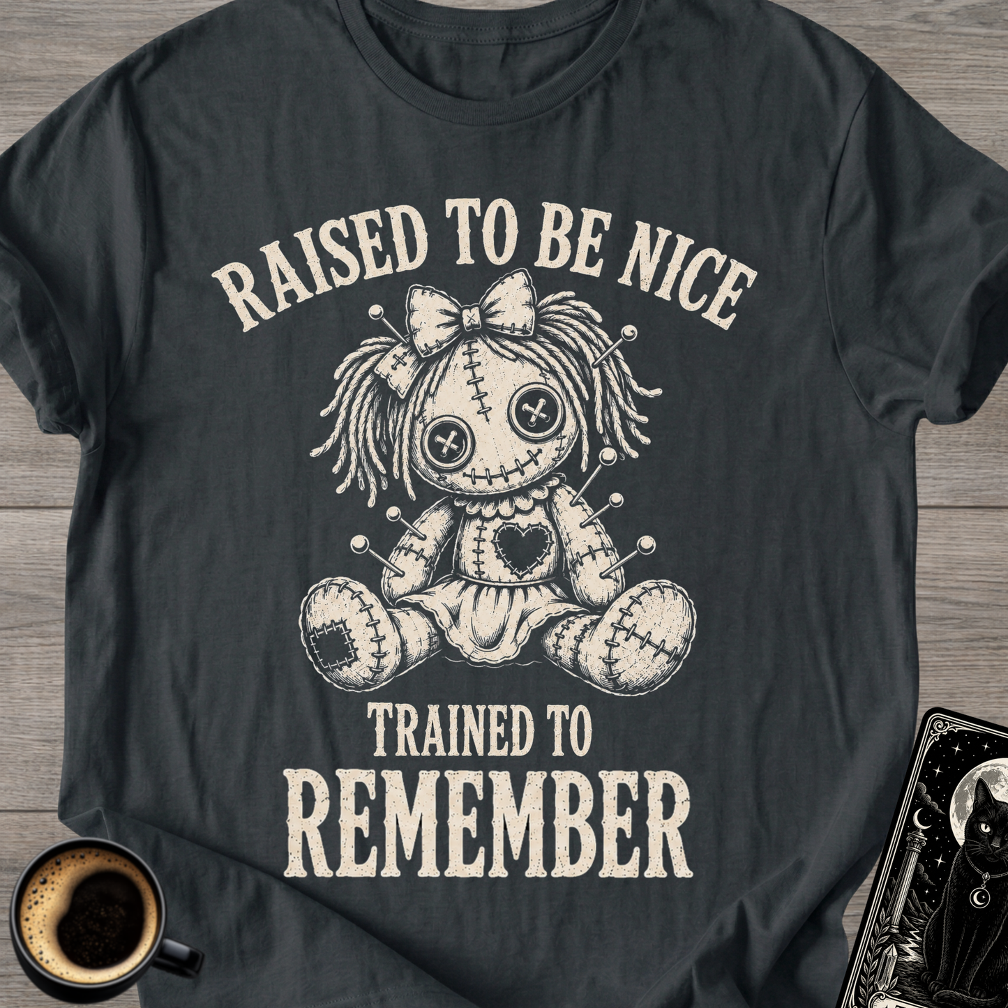 Raised to Be Nice Voodoo Doll T-Shirt