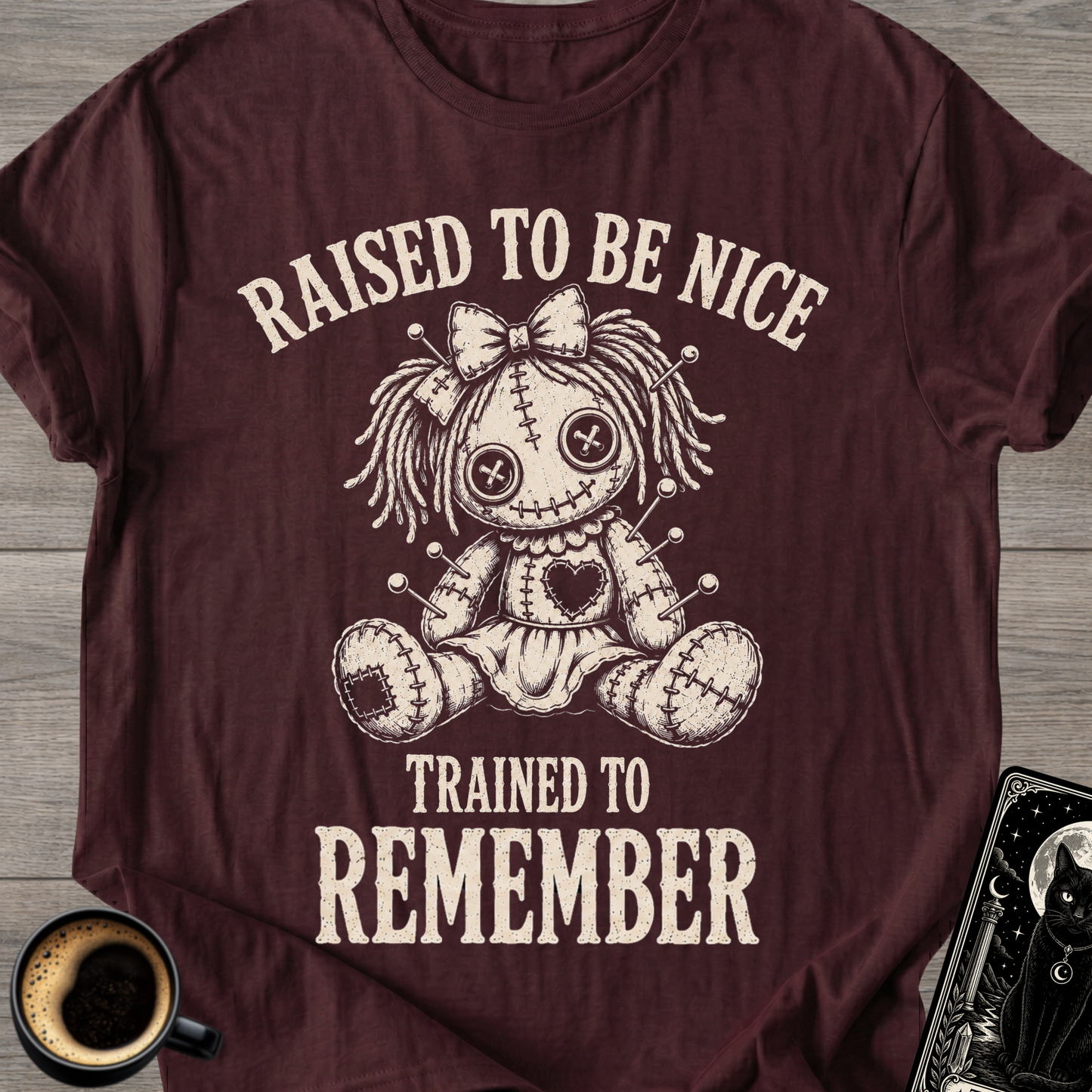 Raised to Be Nice Voodoo Doll T-Shirt