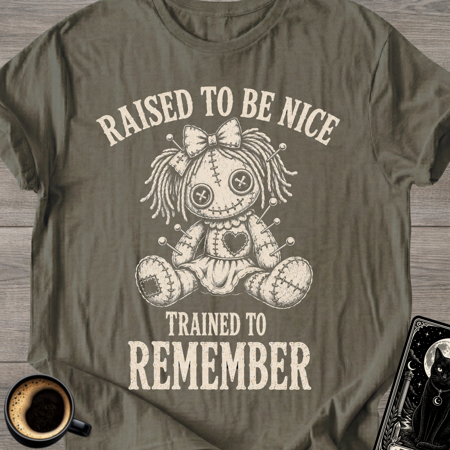Raised to Be Nice Voodoo Doll T-Shirt