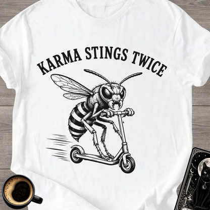 Karma Stings Twice Wasp T-Shirt
