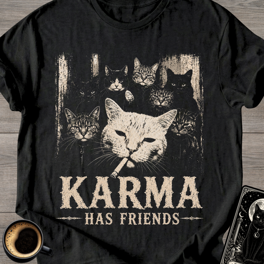Karma Has Friends Cat T-Shirt