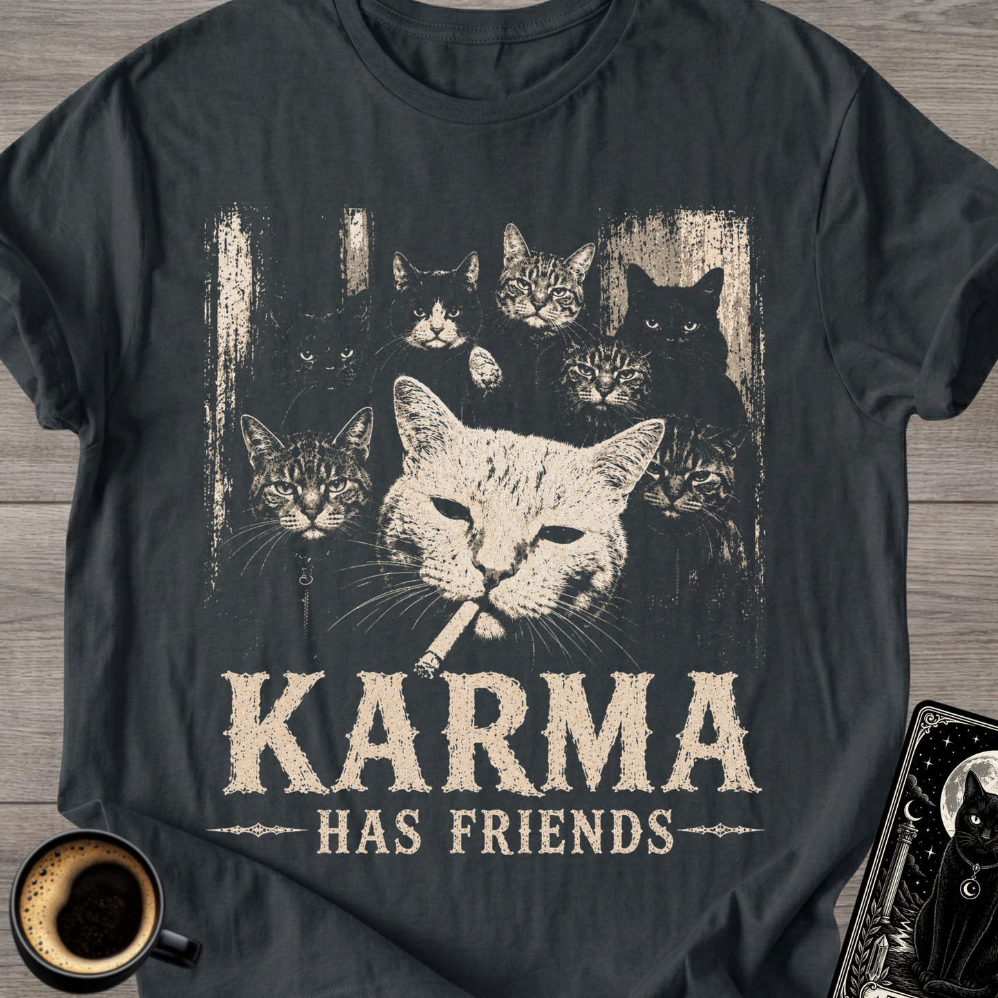 Karma Has Friends Cat T-Shirt
