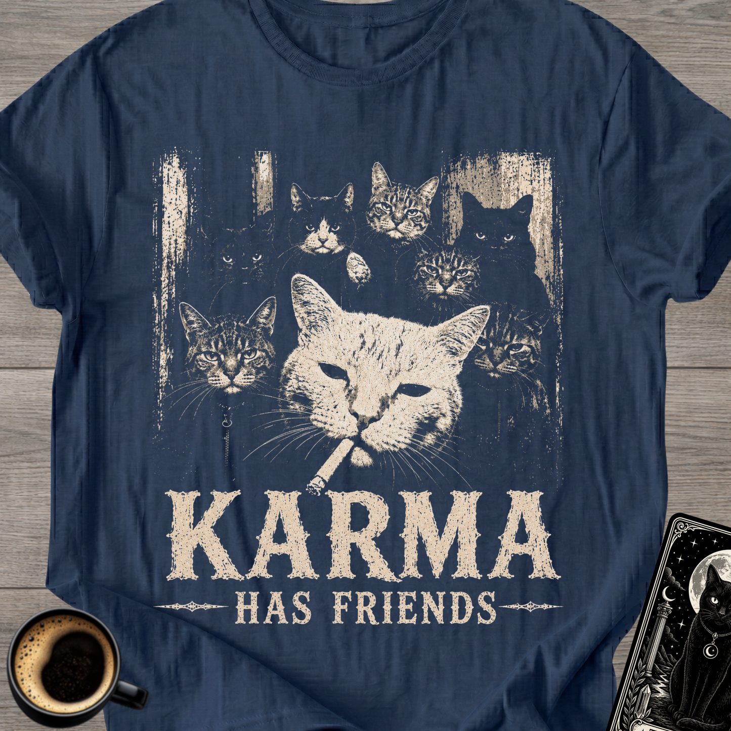 Karma Has Friends Cat T-Shirt
