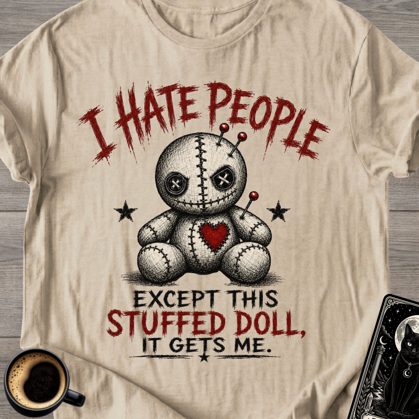 "I Hate People" Voodoo Doll T-Shirt (Except This Stuffed Doll)