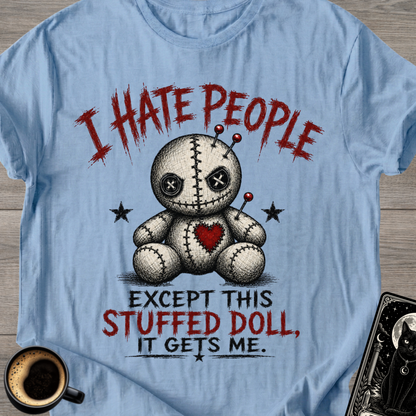 "I Hate People" Voodoo Doll T-Shirt (Except This Stuffed Doll)
