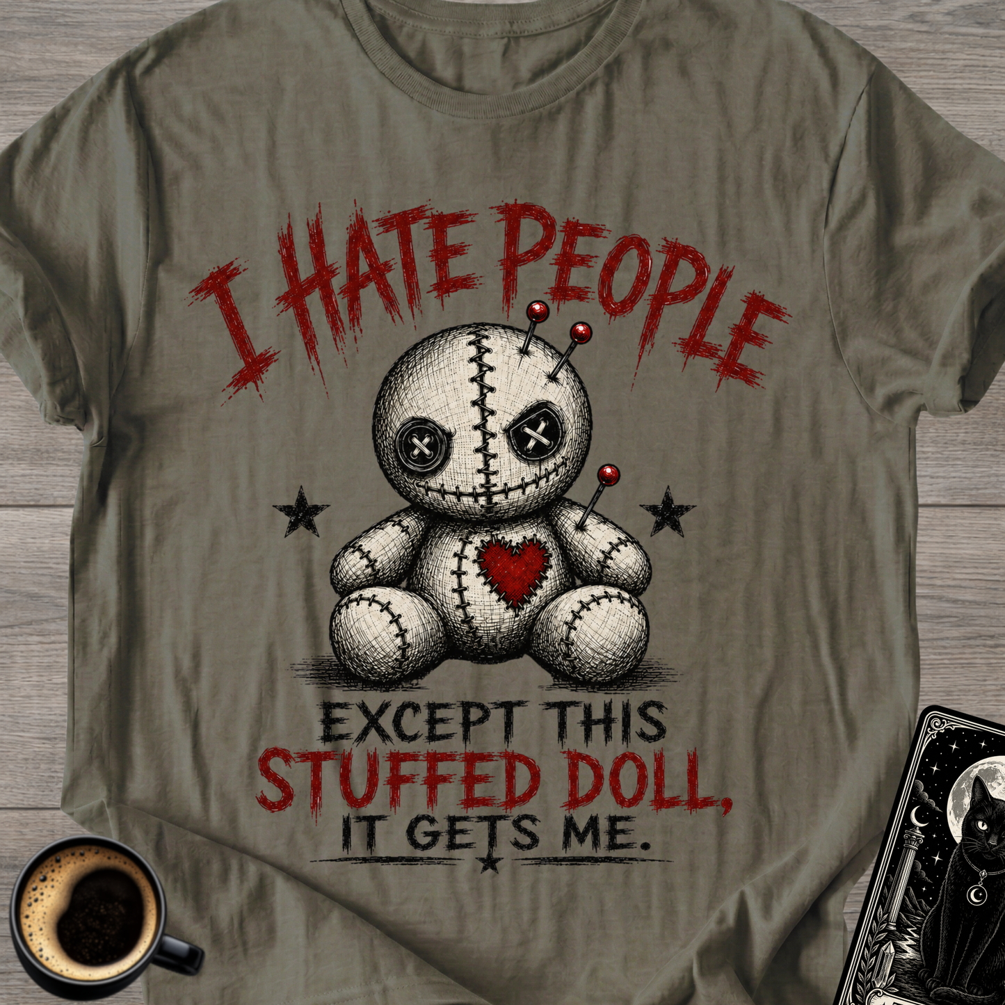 "I Hate People" Voodoo Doll T-Shirt (Except This Stuffed Doll)