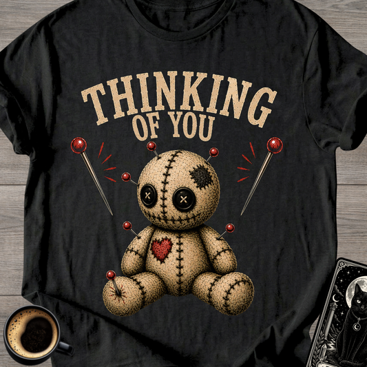 Thinking of You Voodoo Doll T-Shirt — Voodoo Doll & Pins