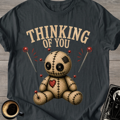 Thinking of You Voodoo Doll T-Shirt — Voodoo Doll & Pins
