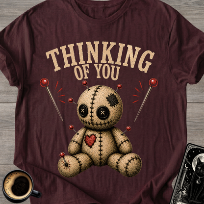 Thinking of You Voodoo Doll T-Shirt — Voodoo Doll & Pins