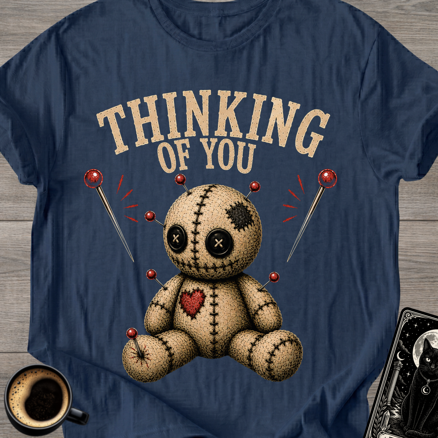 Thinking of You Voodoo Doll T-Shirt — Voodoo Doll & Pins